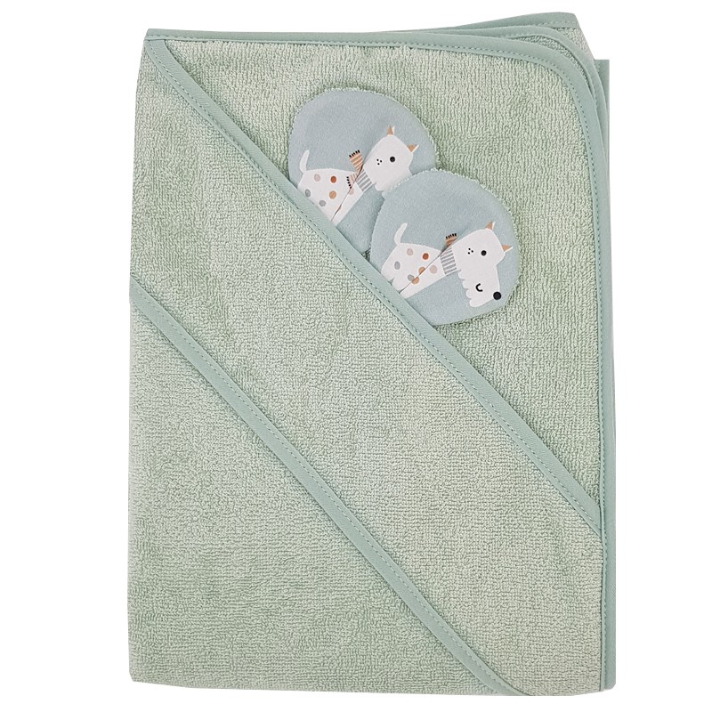 Bamboo bath robe DOGS/MINT Bamboo bath robe DOGS/MINT