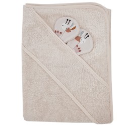 Serviette de bain en bambou BEES/BEIGE Serviette de bain en bambou BEES/BEIGE
