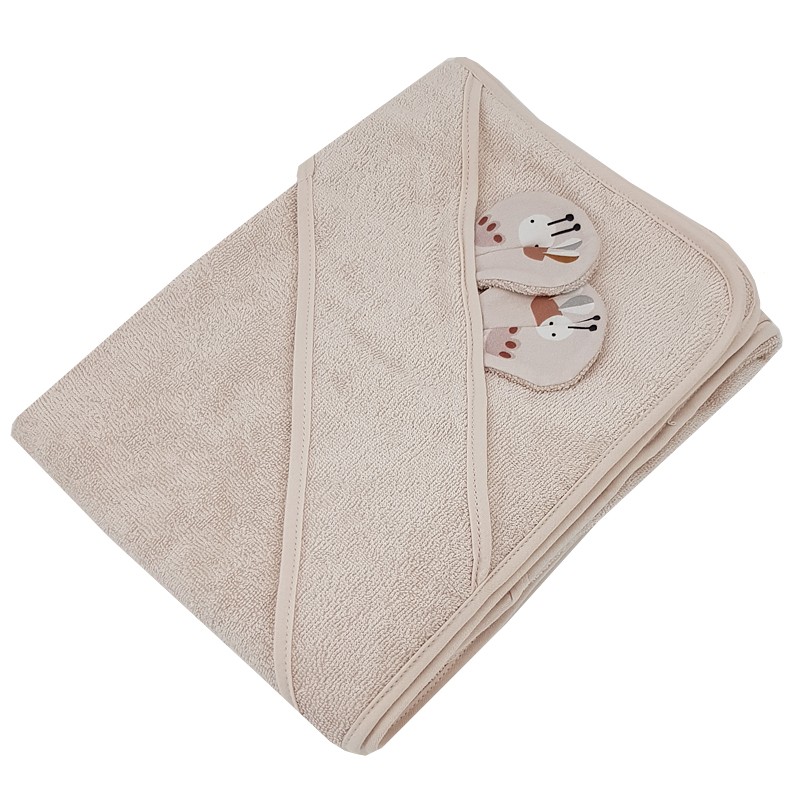 Serviette de bain en bambou BEES/BEIGE Serviette de bain en bambou BEES/BEIGE
