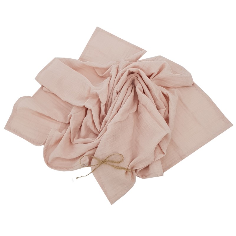 MUSLIN SWADDLE & NAPPY 80 x 80 cm 2pcs. ROSE PINK