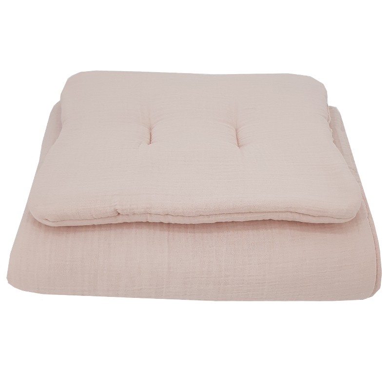 Parure de lit en mousseline ROSE PINK Parure de lit en mousseline ROSE PINK