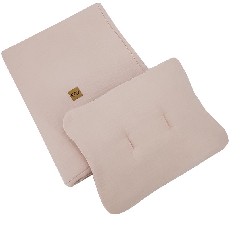 Parure de lit en mousseline ROSE PINK Parure de lit en mousseline ROSE PINK