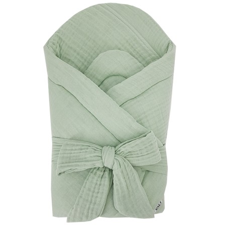 Muslin Swaddle Blanket with Coconut MINT