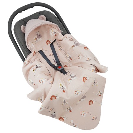 Baby Car Seat Sleeping Bag VELVET 3 and 5-point belts