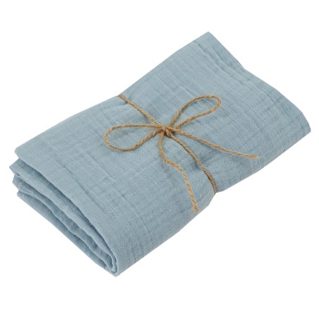 MUSLIN SWADDLE & NAPPY 80 x 80 cm 1pcs. BLUE