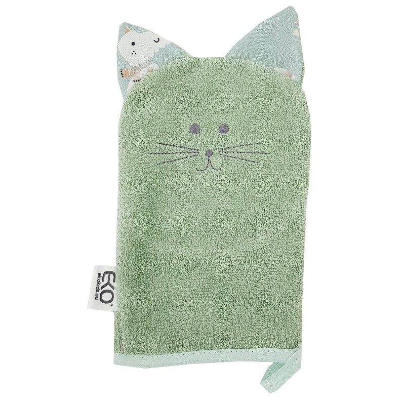 CAT/OLIVE GREEN bath washer
