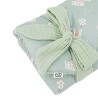 Printed Cotton+Muslin Swaddle Blanket with Coconut