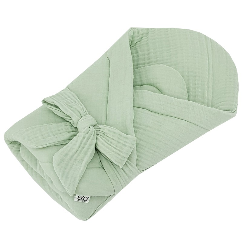 Muslin Swaddle Blanket with Coconut MINT Muslin Swaddle Blanket with Coconut MINT