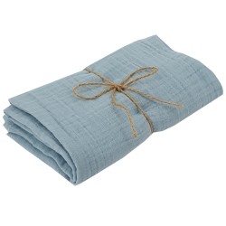 MUŚLINOWY OTULACZ/PIELUCHA 80 x 80 cm 2szt. BLUE MUŚLINOWY OTULACZ/PIELUCHA 80 x 80 cm 2szt. BLUE