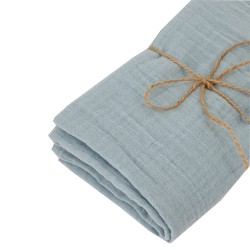 MUSLIN SWADDLE & NAPPY 80 x 80 cm 2pcs. BLUE MUSLIN SWADDLE & NAPPY 80 x 80 cm 2pcs. BLUE