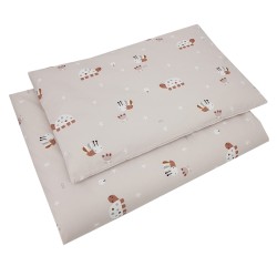 Apdrukāts mazuļa kokvilnas gultasveļas komplekts 135x100 cm BEES Apdrukāts mazuļa kokvilnas gultasveļas komplekts 135x100 cm BEES