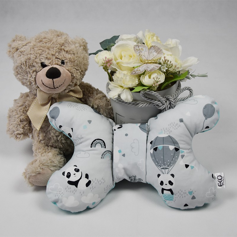 Butterfly-shaped pillow BEIGE FLOWERS Butterfly-shaped pillow BEIGE FLOWERS