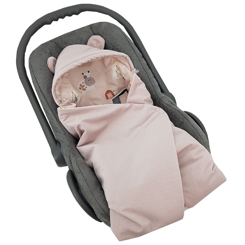 Schlafsack für den Kindersitz VELVET 3- und 5-Punkt-Gurte MY FARM Schlafsack für den Kindersitz VELVET 3- und 5-Punkt-Gurte MY FARM