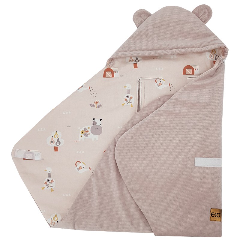 Schlafsack für den Kindersitz VELVET 3- und 5-Punkt-Gurte MY FARM Schlafsack für den Kindersitz VELVET 3- und 5-Punkt-Gurte MY FARM