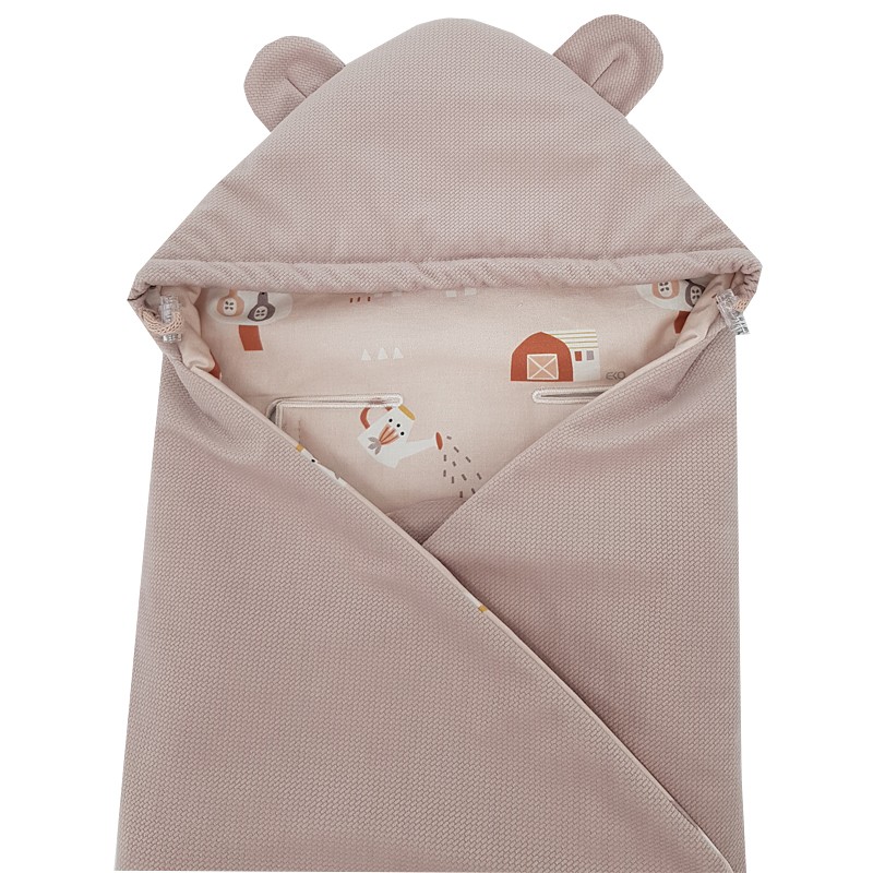 Schlafsack für den Kindersitz VELVET 3- und 5-Punkt-Gurte MY FARM Schlafsack für den Kindersitz VELVET 3- und 5-Punkt-Gurte MY FARM