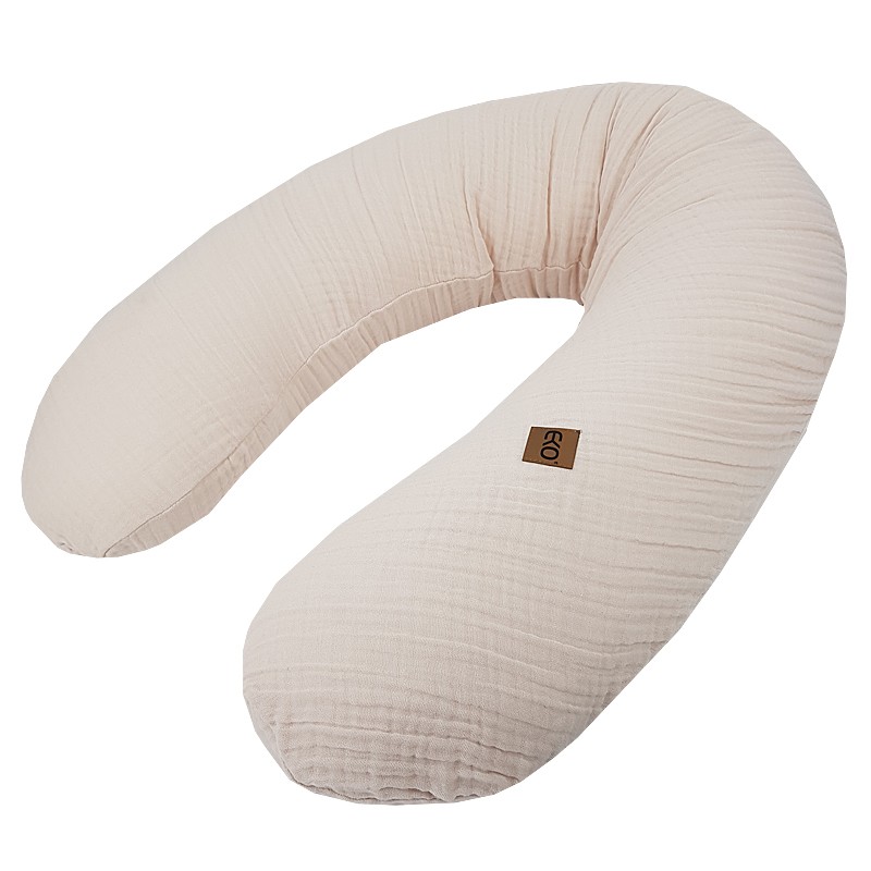 Coussin d'allaitement en mousseline BEIGE Coussin d'allaitement en mousseline BEIGE