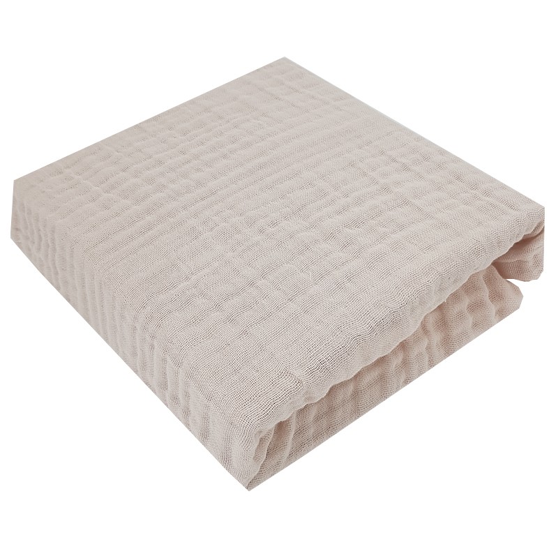 Muslin sheet with elastic band 120 x 60 cm BEIGE Muslin sheet with elastic band 120 x 60 cm BEIGE