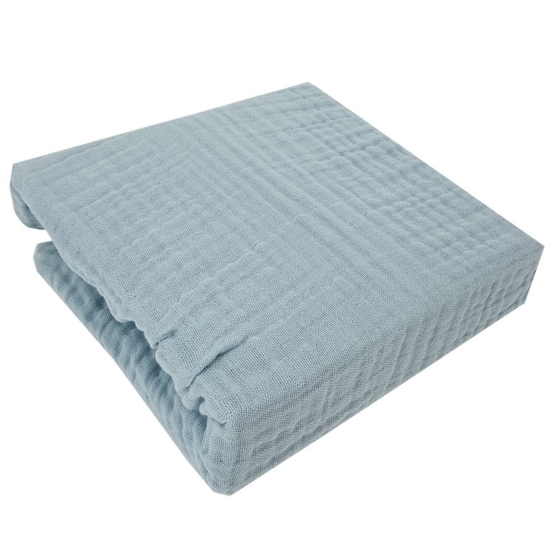 Muslin sheet with elastic band 120 x 60 cm BLUE Muslin sheet with elastic band 120 x 60 cm BLUE