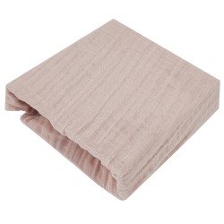 Musselin Spannbettlaken 120 x 60 cm ROSE PINK