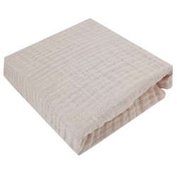Plahta s gumicom od muslina 140 x 70 cm BEIGE Plahta s gumicom od muslina 140 x 70 cm BEIGE