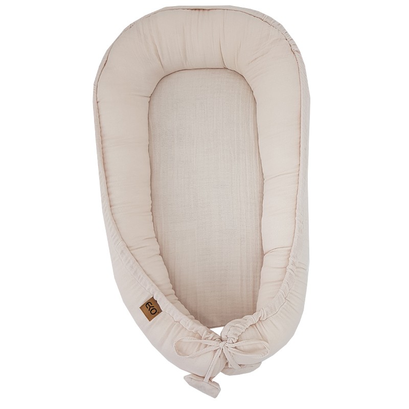 Gnijezdo za bebe od muslina BEIGE Gnijezdo za bebe od muslina BEIGE