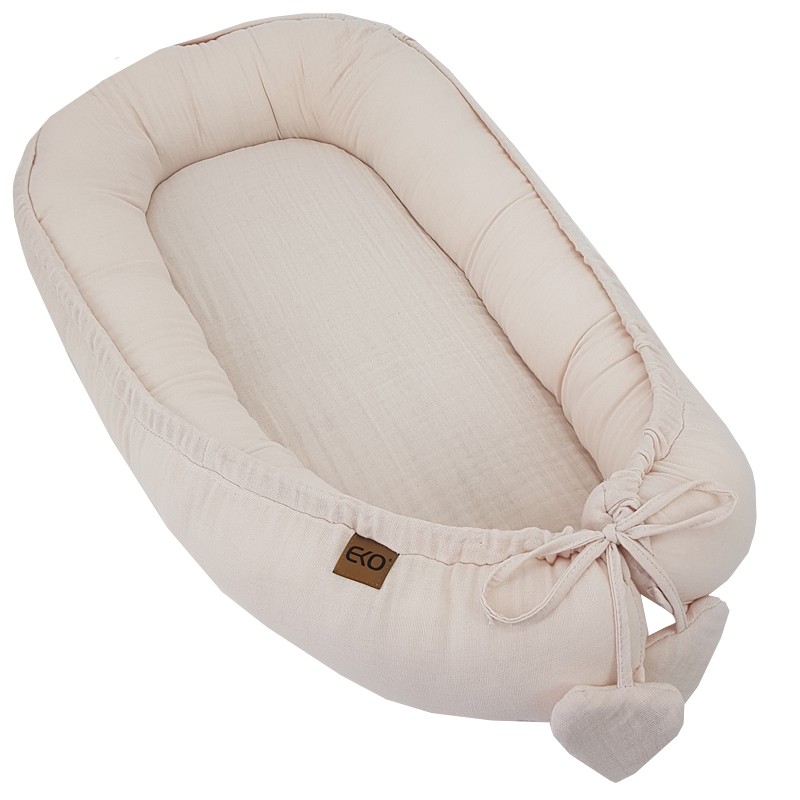Babynest aus Musselin BEIGE Babynest aus Musselin BEIGE