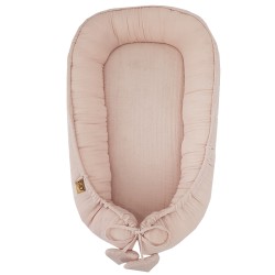 Babynest aus Musselin ROSE PINK Babynest aus Musselin ROSE PINK