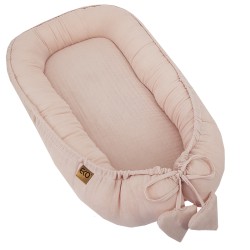 Babynest aus Musselin ROSE PINK Babynest aus Musselin ROSE PINK