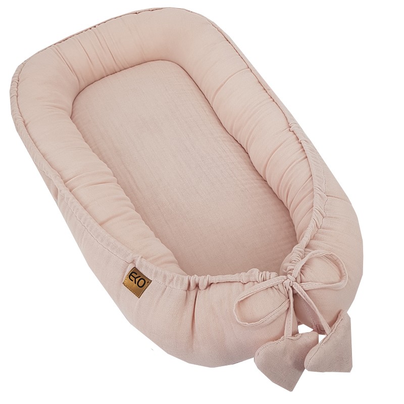Gnijezdo za bebe od muslina ROSE PINK Gnijezdo za bebe od muslina ROSE PINK