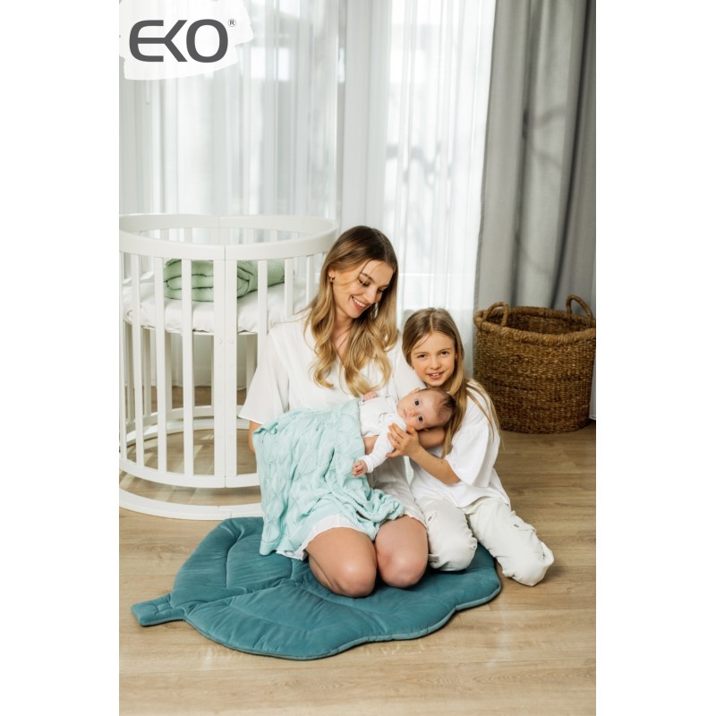 Blanket and play mat with VELVET fabric lining SAGE Blanket and play mat with VELVET fabric lining SAGE