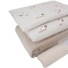 7-piece Printed cotton cot bedding set 135x100 cm BEES