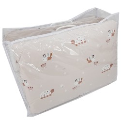 7-teilige Set fürs Bettchen aus bedruckter Baumwolle 135x100 cm