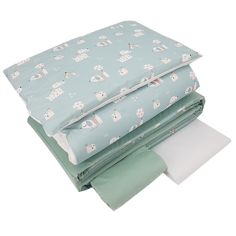 Nyomtatott pamut ágynemű - 7 darab ágynemű 135x100 cm DOGS