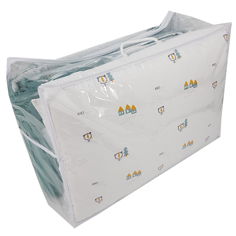 7-teilige Set fürs Bettchen aus bedruckter Baumwolle 135x100 cm HOUSES 7-teilige Set fürs Bettchen aus bedruckter Baumwolle 135x100 cm HOUSES