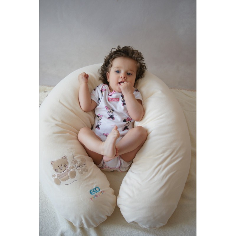 Pillow for Mum and Baby TURQUOISE LEAVES Pillow for Mum and Baby TURQUOISE LEAVES