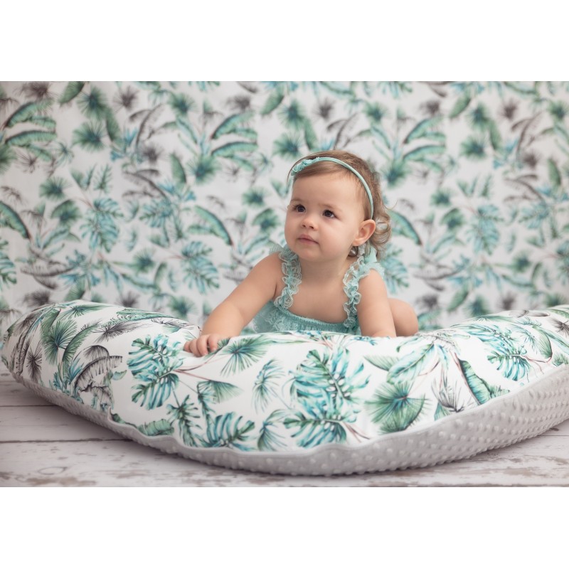 Pillow for Mum and Baby TURQUOISE LEAVES Pillow for Mum and Baby TURQUOISE LEAVES