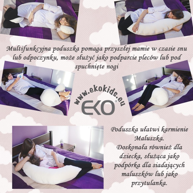 Poduszka do karmienia MINKI ZIELONE LIŚCIE/SZARY Poduszka do karmienia MINKI ZIELONE LIŚCIE/SZARY