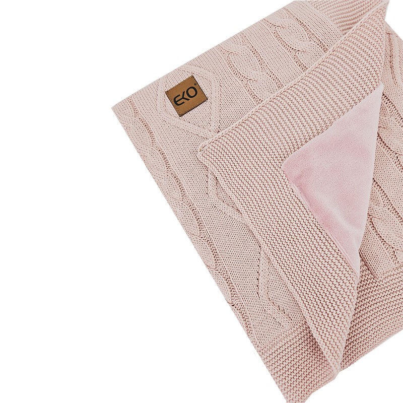 Dečka z pleteniny s kožušina podšívkou ROSE PINK Dečka z pleteniny s kožušina podšívkou ROSE PINK