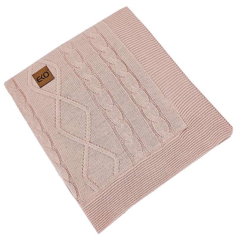 Dečka z pleteniny s kožušina podšívkou ROSE PINK Dečka z pleteniny s kožušina podšívkou ROSE PINK