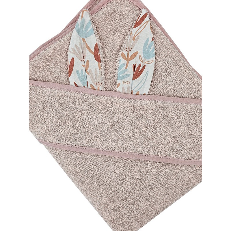 BEIGE FLOWERS cotton bath robe BEIGE FLOWERS cotton bath robe