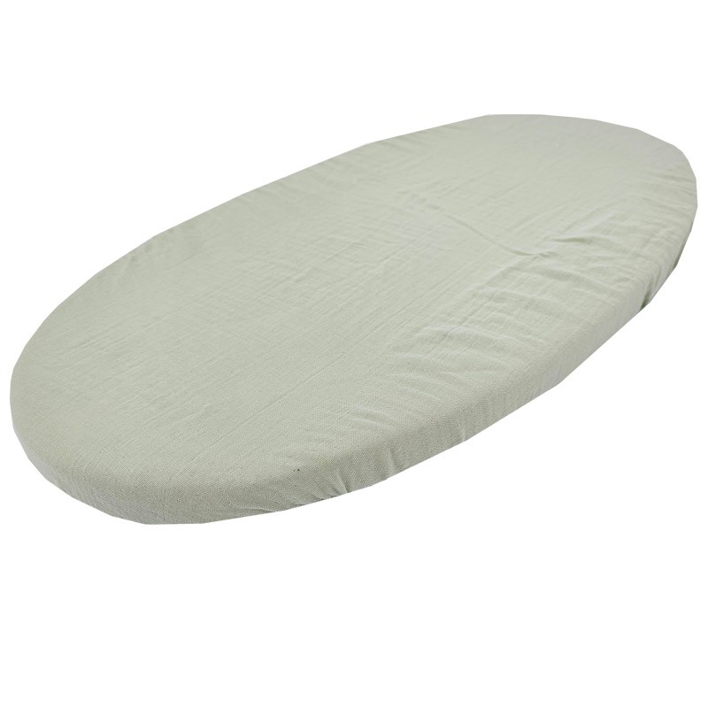 Prześcieradło muślin z gumką 40 x 80 cm MIĘTA Prześcieradło muślin z gumką 40 x 80 cm MIĘTA