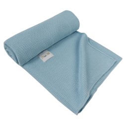 Couverture en coton TURQUOISE