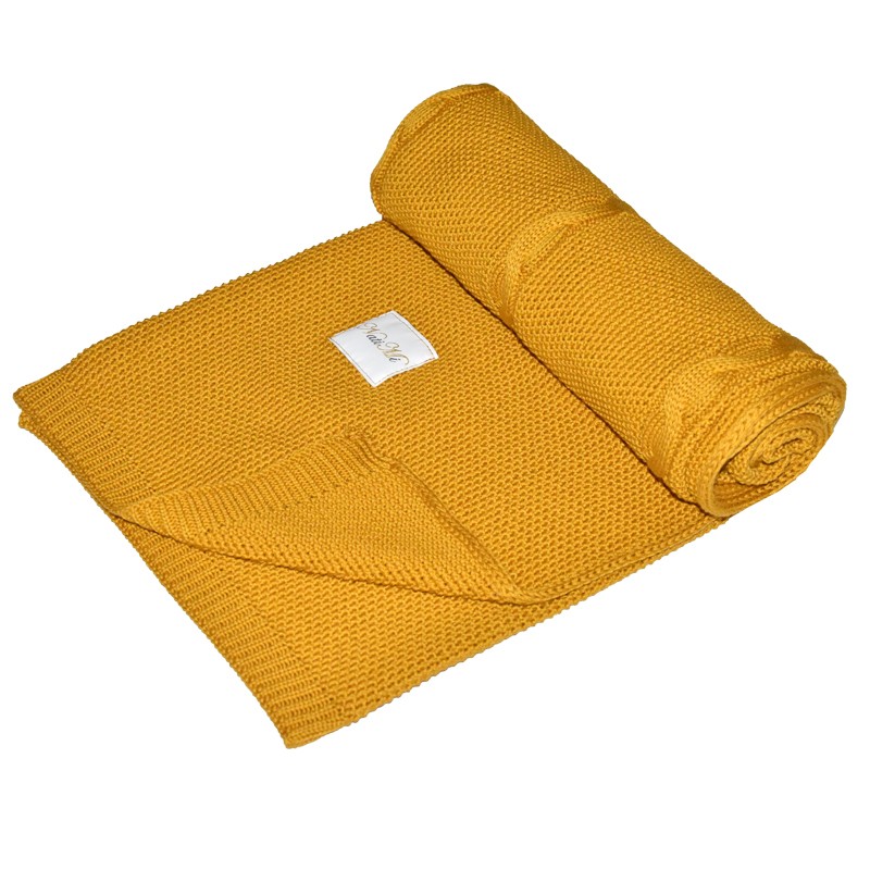 Baumwolldecke MUSTARD YELLOW