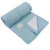 TURQUOISE cotton lined blanket