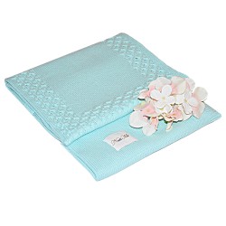 Couverture en coton TURQUOISE