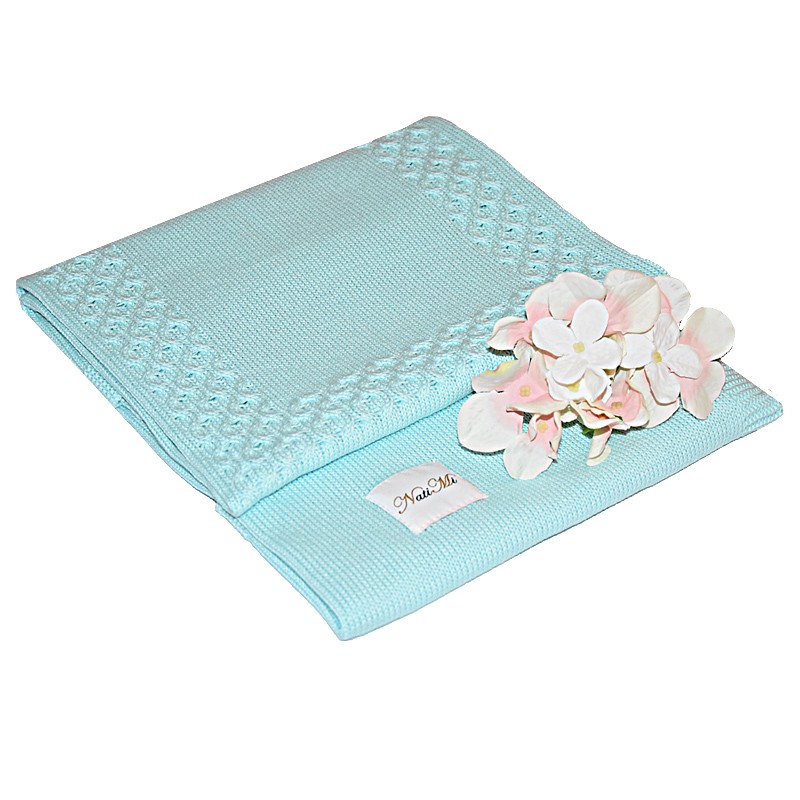 TURQUOISE cotton blanket TURQUOISE cotton blanket