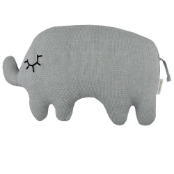 Elephant GREY knitted pillow