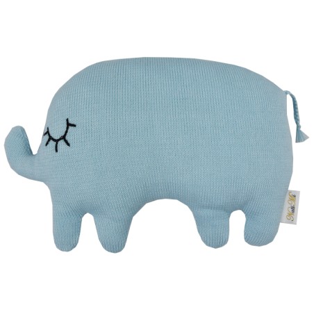 Knitted Elephant TURQUOISE pillow