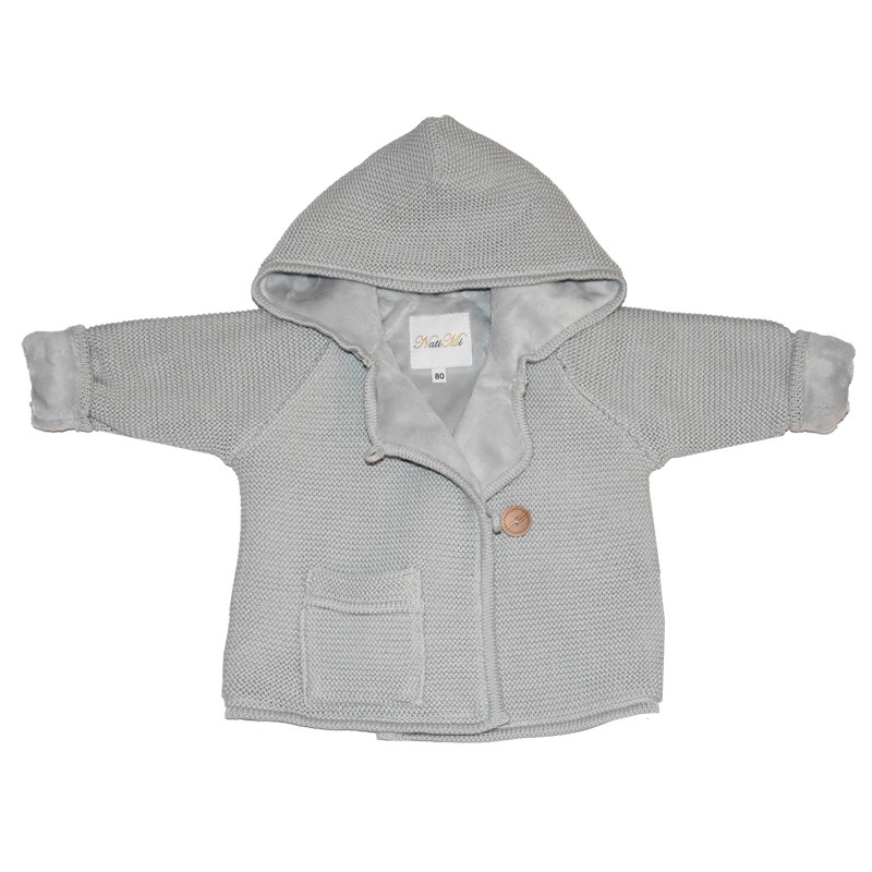 Svetr s kožešinovou podšívkou GREY Svetr s kožešinovou podšívkou GREY