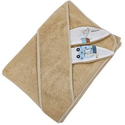 Peignoir en coton GIRAFFE/BEIGE Peignoir en coton GIRAFFE/BEIGE